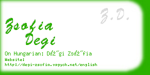 zsofia degi business card